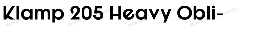 Klamp 205 Heavy Obli字体转换